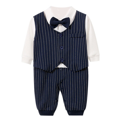 Spring Autumn Winter Infant Baby Boys Cotton Long Sleeve Gentleman Fake 2 Piece Romper Casual Vest Bowknot Solid Color Rompers
Spring Autumn Winter Infant Baby Boys Cotton Long Sleeve Gentleman Fake 2 Piece Romper Casual Vest Bowknot Solid Color Rompers