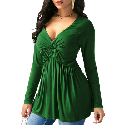 Women Autumn Plus Size Sexy Deep V Neck Long Sleeve Ruffle Solid T Shirt Loose Casual Tops
Women Autumn Plus Size Sexy Deep V Neck Long Sleeve Ruffle Solid T Shirt Loose Casual Tops