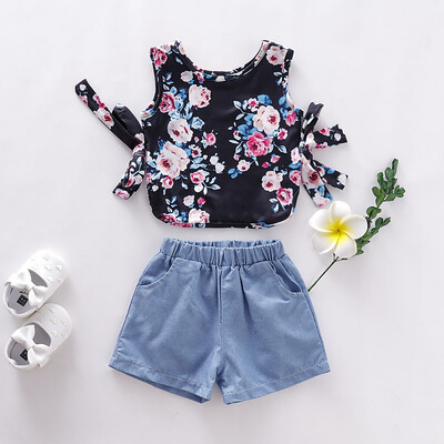 Summer Baby Girls Clothes Casual Sleeveless Floral Print T-shirt TopsShorts Suits Costume Set For Girls
Summer Baby Girls Clothes Casual Sleeveless Floral Print T-shirt TopsShorts Suits Costume Set For Girls