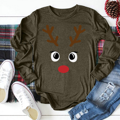 Gobestart Womens Christmas Elk Printed Tops O-Neck Long Sleeves Easy T-shirts Blouse
Gobestart Womens Christmas Elk Printed Tops O-Neck Long Sleeves Easy T-shirts Blouse