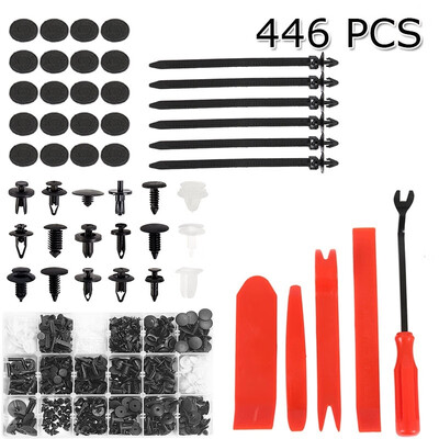 446pcs Auto Plastic Clips & Fasteners Kit Car Retainer Clips Car Buckle Combination Set
446pcs Auto Plastic Clips & Fasteners Kit Car Retainer Clips Car Buckle Combination Set