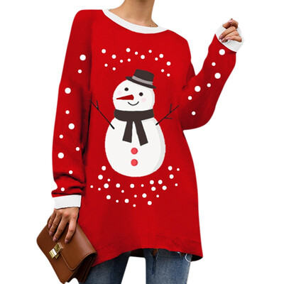 Christmas Sweater For Women Autumn And Winter Fashion New Round Neck Elk Snowman Print Christmas Loose Sweater -XL
Christmas Sweater For Women Autumn And Winter Fashion New Round Neck Elk Snowman Print Christmas Loose Sweater -XL
