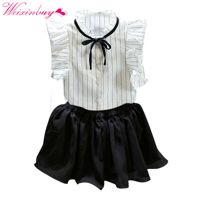 Shirt Top Skirt Baby Girl Clothes Set Fashion T-shirt Stripe Skirt Baby Clothes Summer Shirts School Clothes
Shirt Top Skirt Baby Girl Clothes Set Fashion T-shirt Stripe Skirt Baby Clothes Summer Shirts School Clothes