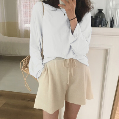 Korean Style Autumn Winter New Vintage Casual Loose Multicolor Solid plus size T-shirt Long-Sleeved T-Shirt Women camiseta mujer
Korean Style Autumn Winter New Vintage Casual Loose Multicolor Solid plus size T-shirt Long-Sleeved T-Shirt Women camiseta mujer