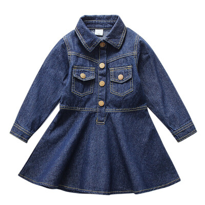 Fashion Girl Denim Dress Children Clothes Casual Long Sleeve Dress Little Girl Toddler Cute Dresses
Fashion Girl Denim Dress Children Clothes Casual Long Sleeve Dress Little Girl Toddler Cute Dresses