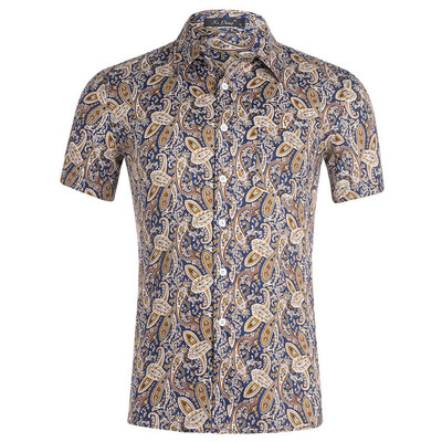 Tailored Summer Casual Fashion Mens 3D Color Print Trend Color Short-sleeved Shirt Blouse
Tailored Summer Casual Fashion Mens 3D Color Print Trend Color Short-sleeved Shirt Blouse