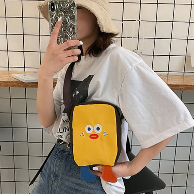 Cartoon women bag Fun Shape Canvas Material Messenger Bag Fashion Cute Stitching Design Womens Messenger Bag
Cartoon women bag Fun Shape Canvas Material Messenger Bag Fashion Cute Stitching Design Womens Messenger Bag