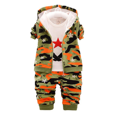 Childrens Camouflage Boys Sportswear Set Fashion Autumn Cotton Camouflage Hooded Vest Long Sleeve T-Shirt Pants 3PCS
Childrens Camouflage Boys Sportswear Set Fashion Autumn Cotton Camouflage Hooded Vest Long Sleeve T-Shirt Pants 3PCS