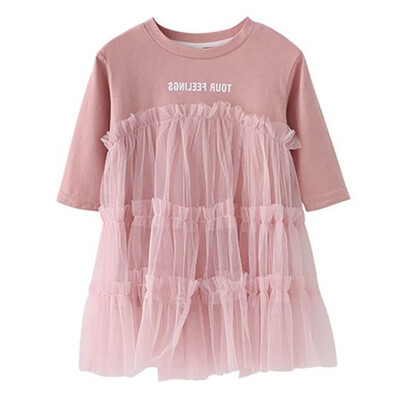 Autumn Fashion Lace Patchwork Dresses Baby Girls Long Sleeve Letter Print Patchwork Mesh Dress for Kids Clothes
Autumn Fashion Lace Patchwork Dresses Baby Girls Long Sleeve Letter Print Patchwork Mesh Dress for Kids Clothes
