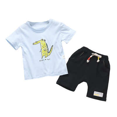 Summer Baby Boys Clothes Short Sleeve Cartoon Animal Print Tops T-shirtShorts Kid Clothes Casual Outfits Sets
Summer Baby Boys Clothes Short Sleeve Cartoon Animal Print Tops T-shirtShorts Kid Clothes Casual Outfits Sets
