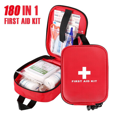 100180 PCS First Aid Kit Bag Outdoor Emergency Survival for Home Office Car Boat Camping Hiking Travel Adventures
100180 PCS First Aid Kit Bag Outdoor Emergency Survival for Home Office Car Boat Camping Hiking Travel Adventures