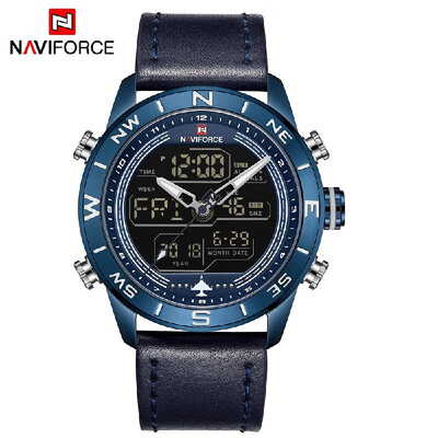 NAVIFORCE NF9144 Men Sport Watch Fashion Digital Army Military Leather Quartz Wristwatch Relogio Masculino with Gift Box
NAVIFORCE NF9144 Men Sport Watch Fashion Digital Army Military Leather Quartz Wristwatch Relogio Masculino with Gift Box