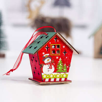 Gobestart LED Light Wood House Cute Christmas Tree Hanging Ornaments Holiday Decoration
Gobestart LED Light Wood House Cute Christmas Tree Hanging Ornaments Holiday Decoration