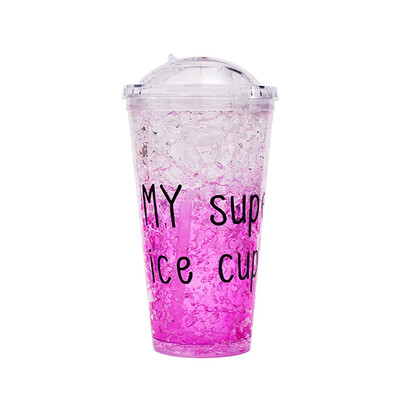 Plastic Double-layer Juice Ice Cool Cup With Straw Cup Transparent Drinkware Cup 450ML
Plastic Double-layer Juice Ice Cool Cup With Straw Cup Transparent Drinkware Cup 450ML
