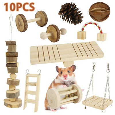 10pcs Natural Wooden Pet Chew Toys Pine Dumbells Unicycle Bell Roller Chew Toy for Hamster Rat Rabbit Play Toy
10pcs Natural Wooden Pet Chew Toys Pine Dumbells Unicycle Bell Roller Chew Toy for Hamster Rat Rabbit Play Toy