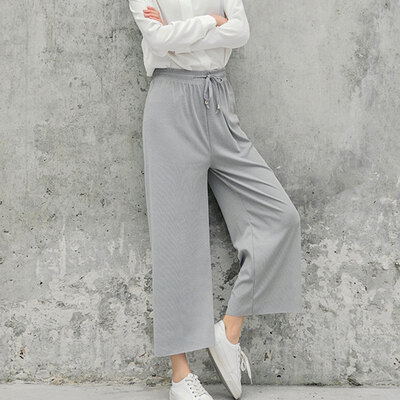 Women Summer New Korean Version Of Drape Loose Wide-leg Pants Solid Color Elastic High Waist Tie Straight Casual Pants
Women Summer New Korean Version Of Drape Loose Wide-leg Pants Solid Color Elastic High Waist Tie Straight Casual Pants
