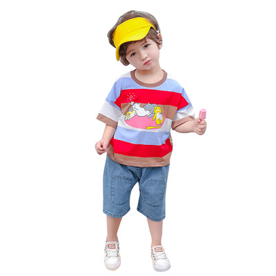 Summer Kids Boy Sets Striped Cartoon Print Short Sleeve Tops Blouse T-shirtShorts Casual Outfits Sets
Summer Kids Boy Sets Striped Cartoon Print Short Sleeve Tops Blouse T-shirtShorts Casual Outfits Sets