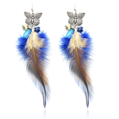 Feathered with Alloy Design Vogue Earrings Earrings Colored Feathered Butterfly Colored New
Feathered with Alloy Design Vogue Earrings Earrings Colored Feathered Butterfly Colored New