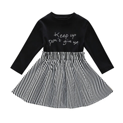 Spring Autumn Casual Fashion girls party dress kids Baby Girl Letter Striped Printing Long Sleeve Princess Dress Toddler
Spring Autumn Casual Fashion girls party dress kids Baby Girl Letter Striped Printing Long Sleeve Princess Dress Toddler