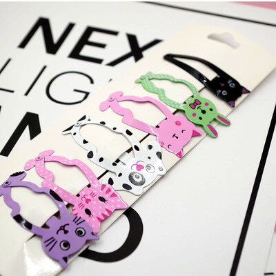 Cute Cartoon Animal Children Babys Clip Metal Paint Girls Hairpin Baby Print Flower Haripin 6 pack Kids Hair Accessories
Cute Cartoon Animal Children Babys Clip Metal Paint Girls Hairpin Baby Print Flower Haripin 6 pack Kids Hair Accessories