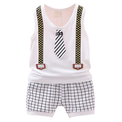 2PcsSet Summer Baby Boys Sleeveless Cotton Print Tops Blouse VestPlaid Shorts Casual Outfits Sets
2PcsSet Summer Baby Boys Sleeveless Cotton Print Tops Blouse VestPlaid Shorts Casual Outfits Sets