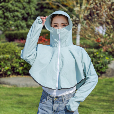 Summer new solid color sunscreen clothing hooded outdoor cycling waterproof quick-drying womens long spot wholesale
Summer new solid color sunscreen clothing hooded outdoor cycling waterproof quick-drying womens long spot wholesale