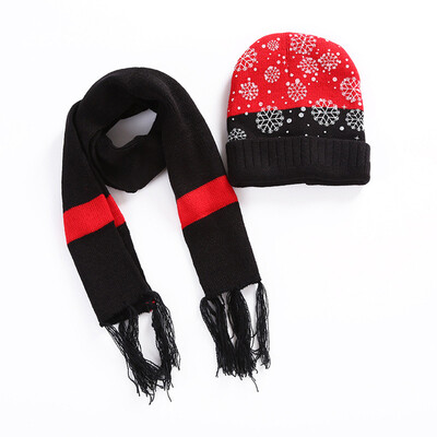 Autumn Winter Infant Baby Kids Boys Girls Acrylic Two-piece Hat Casual Christmas Snowflake Pattern Children HatScarf Warm Sets
Autumn Winter Infant Baby Kids Boys Girls Acrylic Two-piece Hat Casual Christmas Snowflake Pattern Children HatScarf Warm Sets
