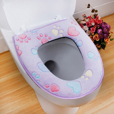 JPGIF Bathroom Warmer Toilet Seat Cloth Soft Closestool Washable Lid Top Cover Pad