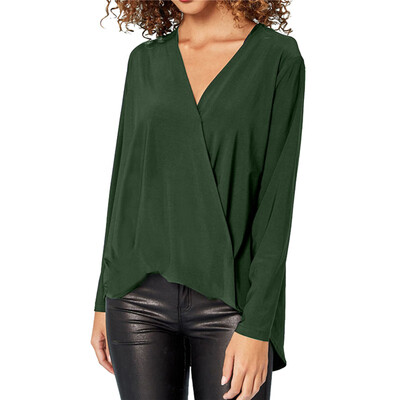 EFINNY Sexy V Neck Women\s Blouse Solid Chiffon Long Sleeve Fashion Blouses Lady Shirt Blusas Femininas 
EFINNY Sexy V Neck Women\s Blouse Solid Chiffon Long Sleeve Fashion Blouses Lady Shirt Blusas Femininas