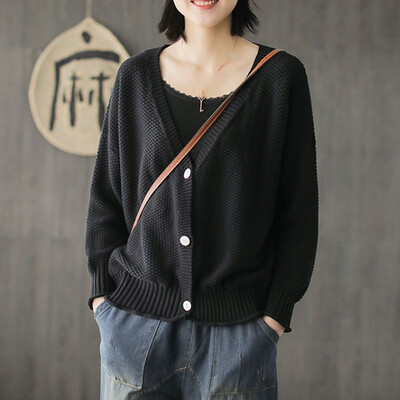 Women Knitted Solid Color Cardigan Coat Autumn Winter 2019 Casual V-Neck Long Sleeve Crochet Knit Sweater Coat Female Tops
Women Knitted Solid Color Cardigan Coat Autumn Winter 2019 Casual V-Neck Long Sleeve Crochet Knit Sweater Coat Female Tops