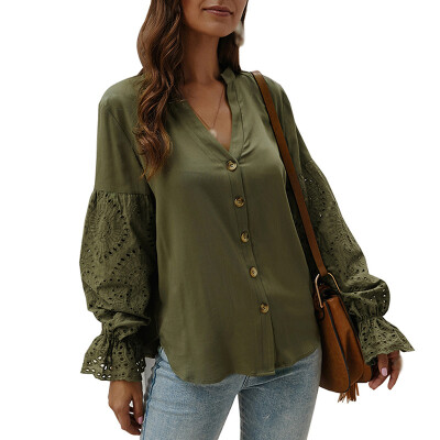 New Womens Autumn Winter Fashion Casual All-match Long-sleeved V-neck Hollow Decoration Solid Color Shirt Blouse Top
New Womens Autumn Winter Fashion Casual All-match Long-sleeved V-neck Hollow Decoration Solid Color Shirt Blouse Top