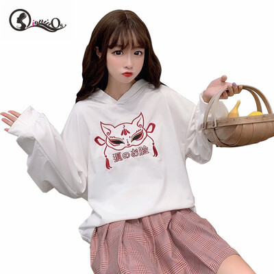 Hooded Autumn New Tops Women Harajuku Embroidery Cartoon Hoodies Japanese Style Loose Casual Long-sleeved Hooded Pullover
Hooded Autumn New Tops Women Harajuku Embroidery Cartoon Hoodies Japanese Style Loose Casual Long-sleeved Hooded Pullover