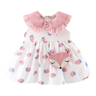 Baby dress summer Baby Girl Cotton Cute Sweet Concise Cartoon Pattern Sleeveless All-match Lapel Dresses
Baby dress summer Baby Girl Cotton Cute Sweet Concise Cartoon Pattern Sleeveless All-match Lapel Dresses
