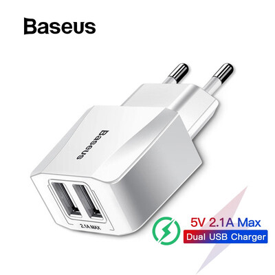 Baseus Travel USB Charger Mobile Phone Charging adapter Eu Plug For iPhone iPad Samsung Xiaomi Phone Charger 21 A
Baseus Travel USB Charger Mobile Phone Charging adapter Eu Plug For iPhone iPad Samsung Xiaomi Phone Charger 21 A