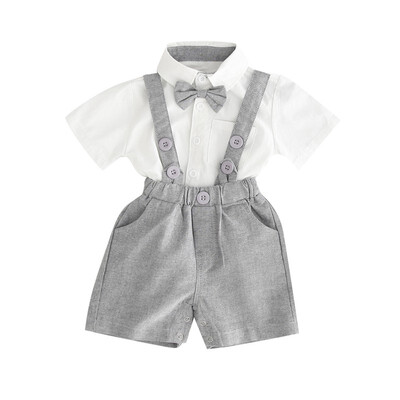 6M-4T Summer Children Baby Boys Casual Short Sleeve Solid Print Shirt Tops With BowknotStrap Shorts Costume Set
6M-4T Summer Children Baby Boys Casual Short Sleeve Solid Print Shirt Tops With BowknotStrap Shorts Costume Set