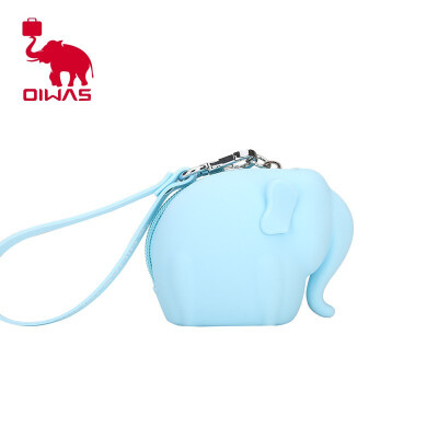 OIWAS elephant wallet coin purse silicone OCP1717 Blue Pink Blue