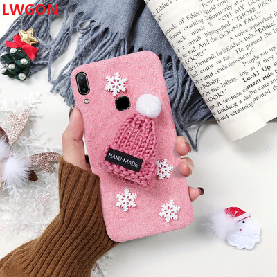 Applicable iPhone MAX Microfiber Christmas Hat Mobile Cover case XR Snowflake