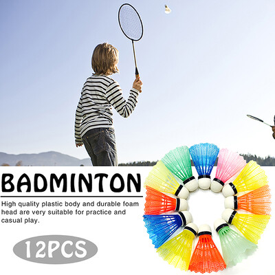 12pcsset Colorful Shuttlecock Portable Plastic Training Badminton Ball Outdoor Sports Activities Supplies
12pcsset Colorful Shuttlecock Portable Plastic Training Badminton Ball Outdoor Sports Activities Supplies