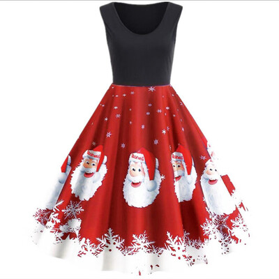 Tailored Womens Vintage Merry Christmas Print Housewife Evening Party Sleeveless Dress
Tailored Womens Vintage Merry Christmas Print Housewife Evening Party Sleeveless Dress