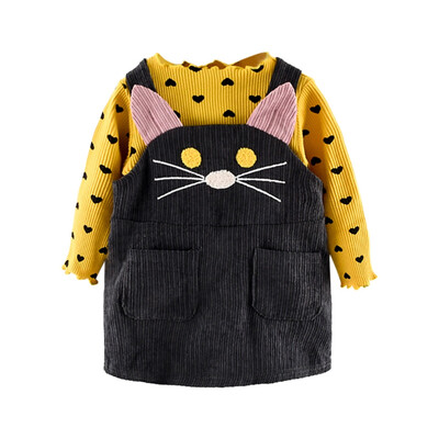 Autumn Set Baby Girls Long Sleeve Blouse Tops Cartoon Cate Pattern Strap Pants Casual Outfits Set
Autumn Set Baby Girls Long Sleeve Blouse Tops Cartoon Cate Pattern Strap Pants Casual Outfits Set