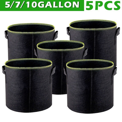 2020 New 5pcs 5710 gallons Soft-sided Plant Pots Grow Bags with Soft Felt-like Texture that Promote Air Root Pruning
2020 New 5pcs 5710 gallons Soft-sided Plant Pots Grow Bags with Soft Felt-like Texture that Promote Air Root Pruning
