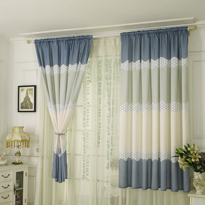 Gobestart Balcony bedroom wide strip half blackout curtain Fabric