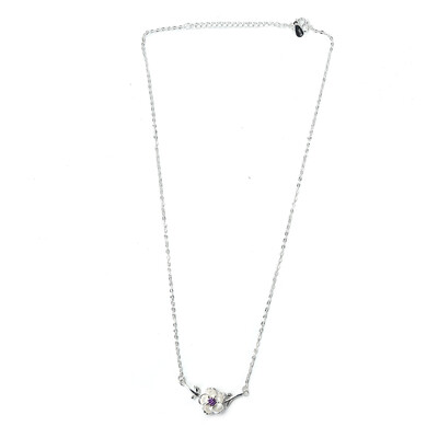 Pink Simple Chain Clavicle Necklace Diamond Flower Diamond Cherry Necklace Silver Popular Jewelry
Pink Simple Chain Clavicle Necklace Diamond Flower Diamond Cherry Necklace Silver Popular Jewelry