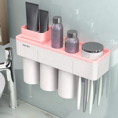 Magnetic Adsorption Inverted Toothbrush Holder Makeup Cleanser Phone Toothpaste Bathroom Storage Rack Wall Mount Bathroom Set
Magnetic Adsorption Inverted Toothbrush Holder Makeup Cleanser Phone Toothpaste Bathroom Storage Rack Wall Mount Bathroom Set