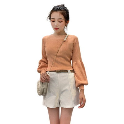 Lantern Sleeve Slim Pullover Sweater Women New Word Collar Solid Color Casual Fashion Long Slim Sweater
Lantern Sleeve Slim Pullover Sweater Women New Word Collar Solid Color Casual Fashion Long Slim Sweater
