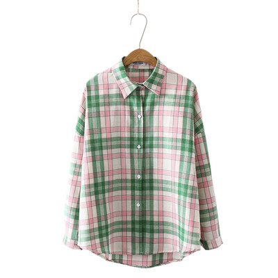 Korean Fashion Plaid Printed Blouses Shirt Women Long Sleeve Lapel Shirt Office Lady Tops Female Loose Casual Blusas 2019
Korean Fashion Plaid Printed Blouses Shirt Women Long Sleeve Lapel Shirt Office Lady Tops Female Loose Casual Blusas 2019