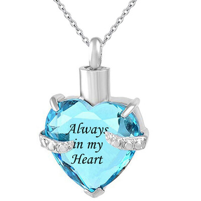 Always in my heart Necklace for Ashes Love Heart Cremation Memorial Keepsake Pendant Necklace Jewelry 12 Month 
Always in my heart Necklace for Ashes Love Heart Cremation Memorial Keepsake Pendant Necklace Jewelry 12 Month