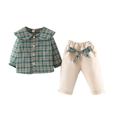 Spring Autumn Children Girl Cartoon Plaid Printed Long Sleeve Round Collar Casual Tops Pants
Spring Autumn Children Girl Cartoon Plaid Printed Long Sleeve Round Collar Casual Tops Pants