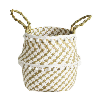 Household storage basket 22 white plaid black hair ball straw basket middle diameter 32 height 28cm storage basket
Household storage basket 22 white plaid black hair ball straw basket middle diameter 32 height 28cm storage basket
