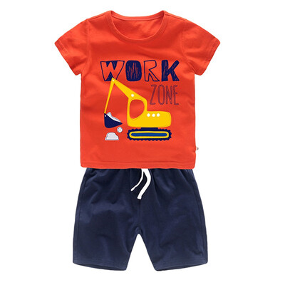 Summer Kids Boys Cotton Short Sleeve Cartoon Excavator Pattern Tops T-shirtsShorts Casual Outfits Sets
Summer Kids Boys Cotton Short Sleeve Cartoon Excavator Pattern Tops T-shirtsShorts Casual Outfits Sets
